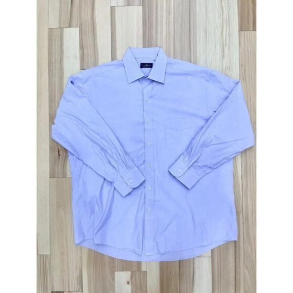 Club Room Lavender Purple Dress Shirt Wrinkle Resistant 17 32/33 - Picture 1 of 4